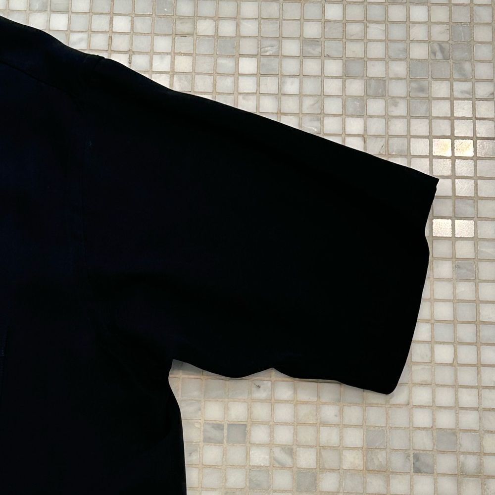 Harold Powell Black Silk Short Sleeve Shirt - Picture 8 of 9